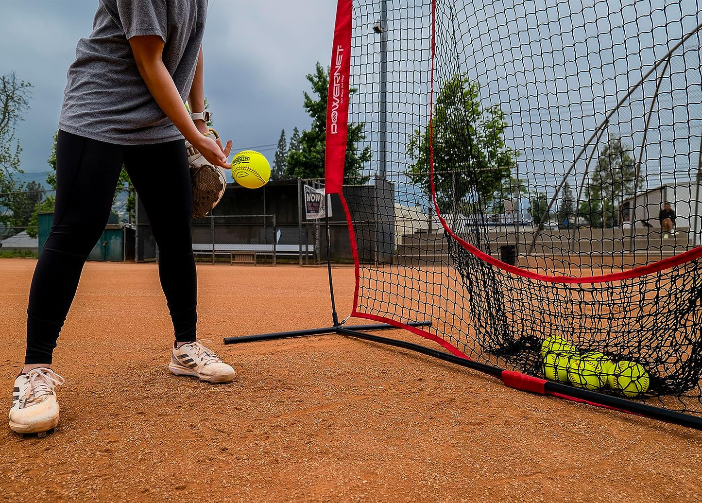 Powernet Oversized Softball 3-Pack | 14 Inch Ball Genuine Leather