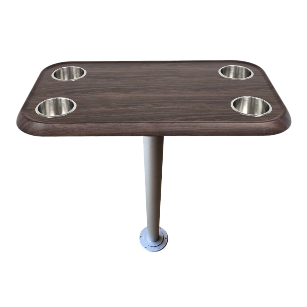 Boat Table Set - 6" Flush Mount Floor Plate / Anti Wobble (6 colors)