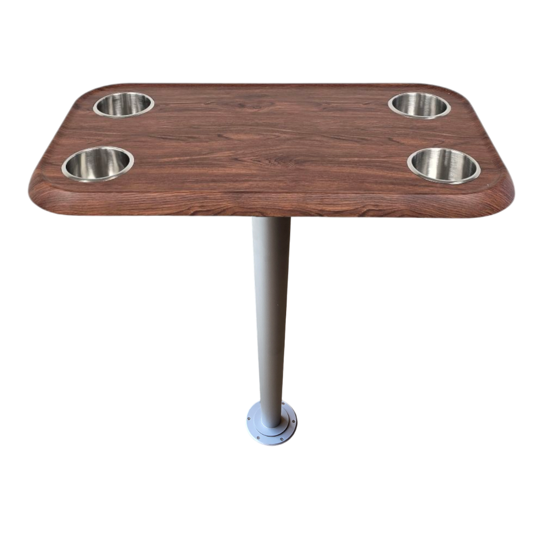 Boat Table Set - 6" Flush Mount Floor Plate / Anti Wobble (6 colors)