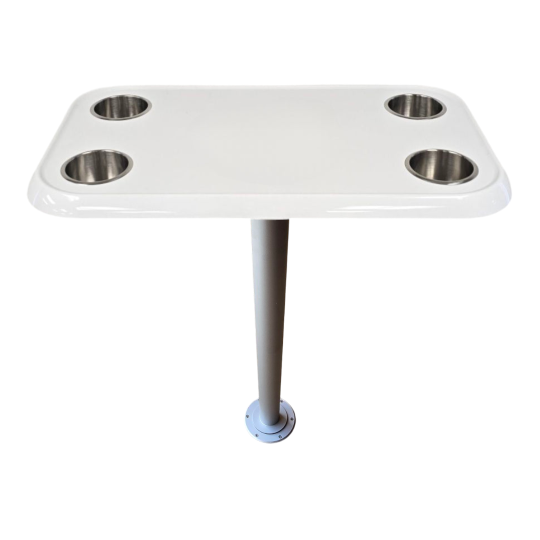 Boat Table Set - 6" Flush Mount Floor Plate / Anti Wobble (6 colors)