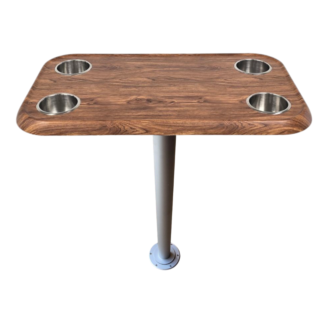 Boat Table Set - 6" Flush Mount Floor Plate / Anti Wobble (6 colors)