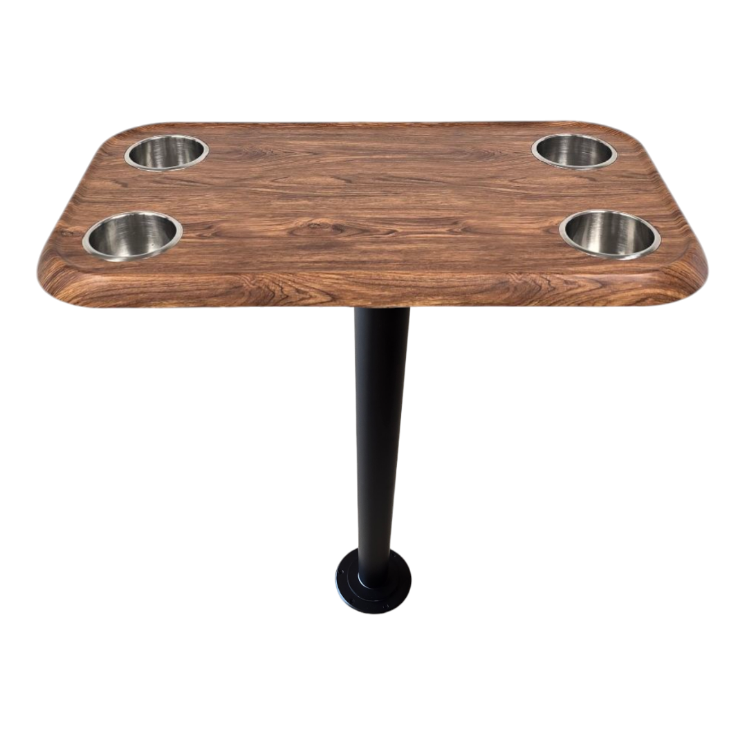 Boat Table Set - 6" Flush Mount Floor Plate / Anti Wobble (6 colors)