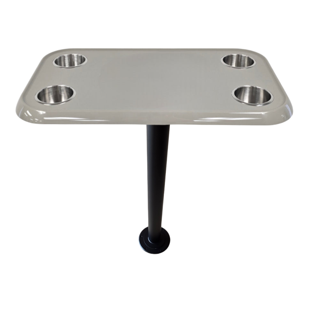 Boat Table Set - 6" Flush Mount Floor Plate / Anti Wobble (6 colors)