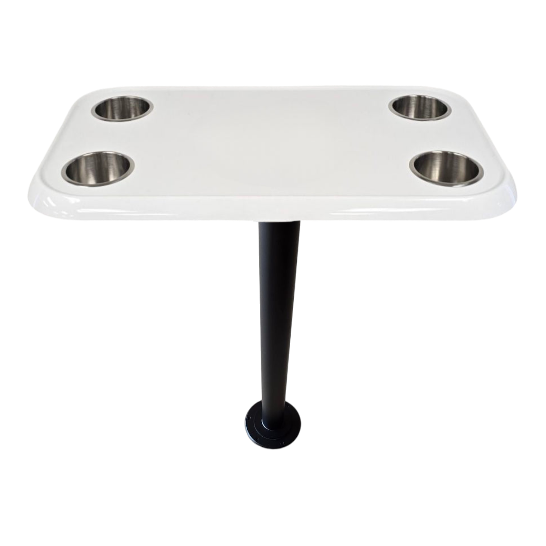 Boat Table Set - 6" Flush Mount Floor Plate / Anti Wobble (6 colors)