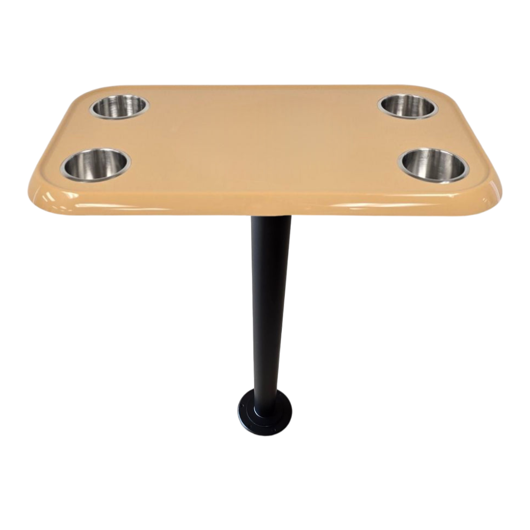 Boat Table Set - 6" Flush Mount Floor Plate / Anti Wobble (6 colors)