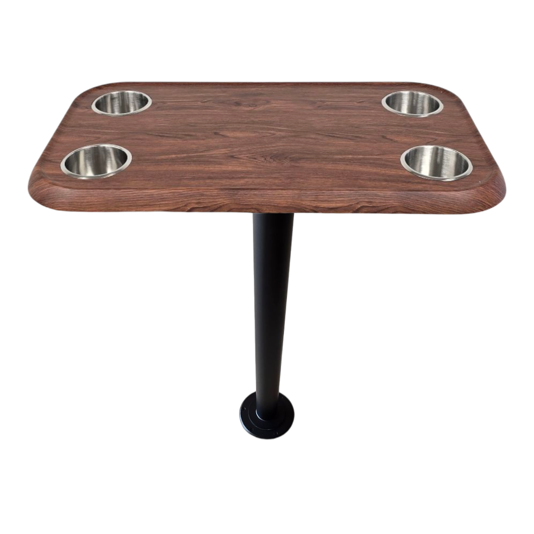 Boat Table Set - 6" Flush Mount Floor Plate / Anti Wobble (6 colors)