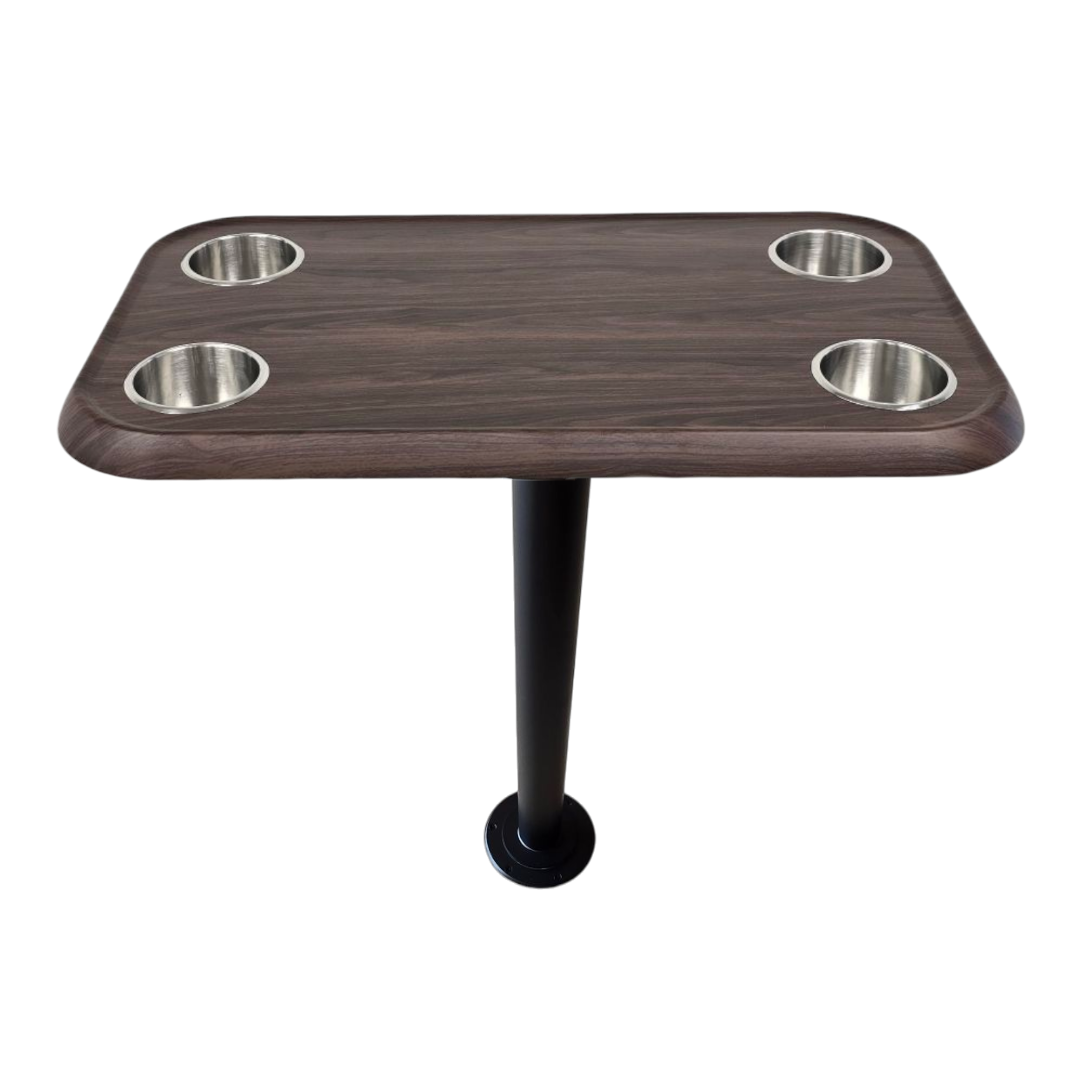 Boat Table Set - 6" Flush Mount Floor Plate / Anti Wobble (6 colors)