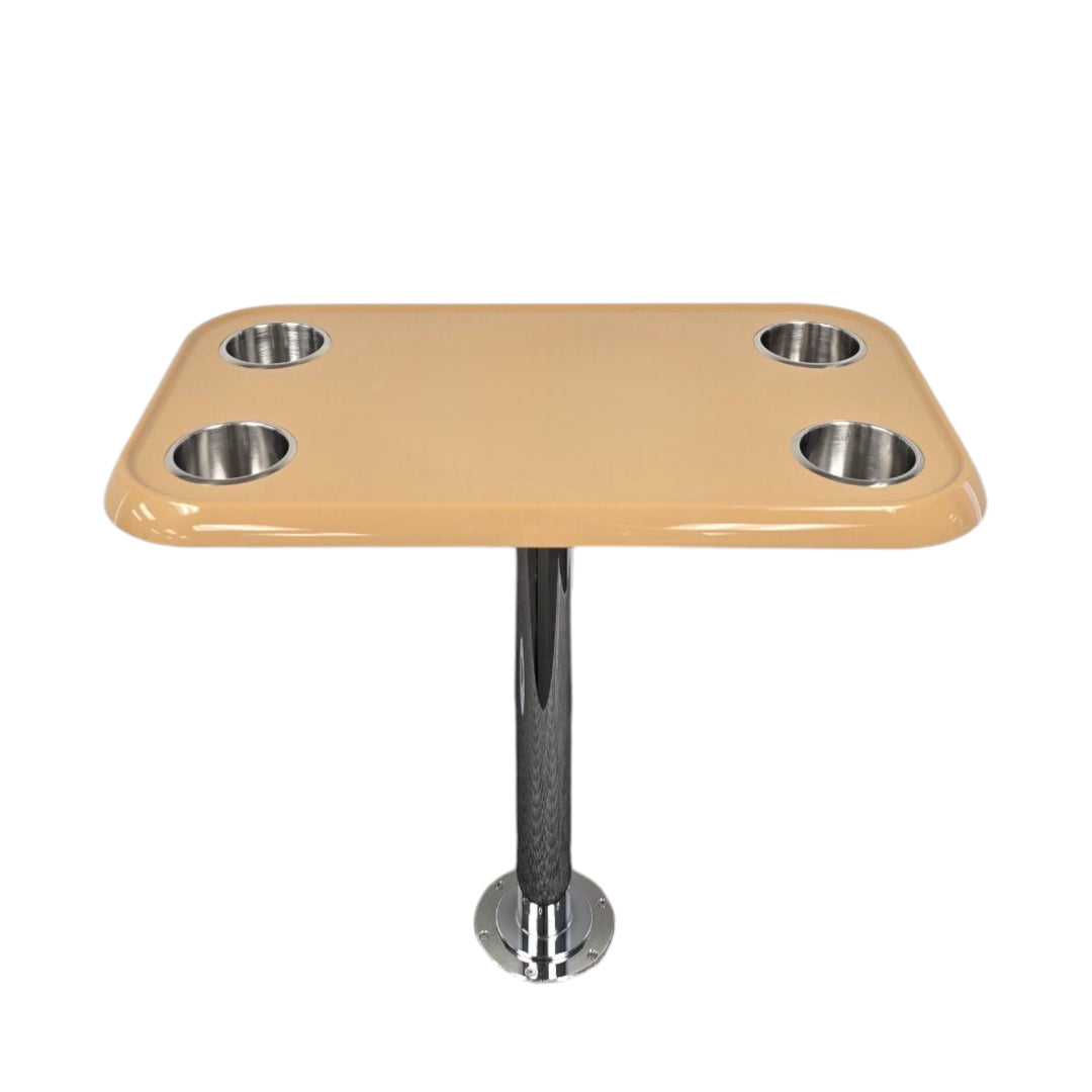 Boat Table Set - 6" Flush Mount Floor Plate / Anti Wobble (6 colors)