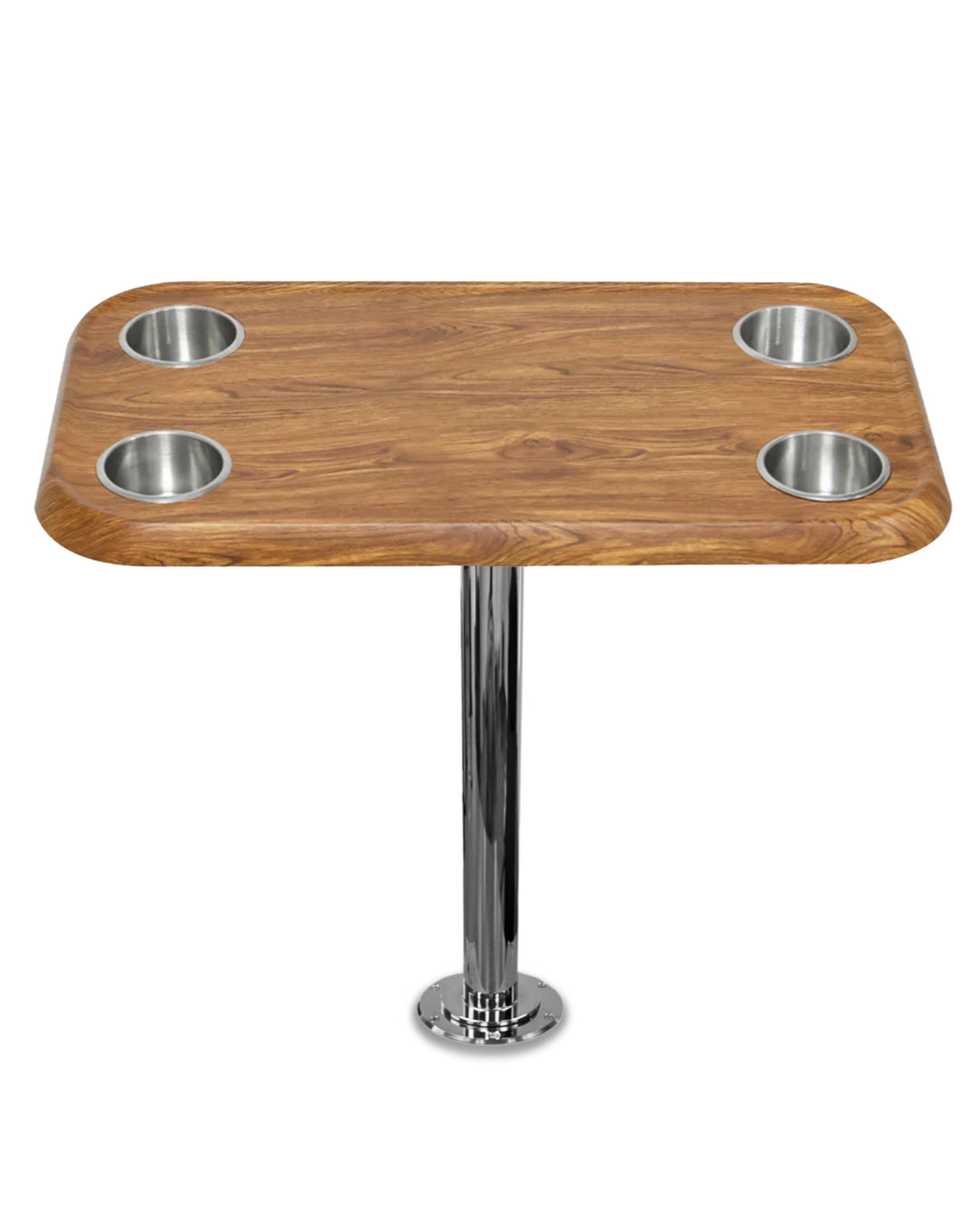 RV Side Tables | RV End Tables - Table Set - 6" Flush Mount Floor Plate / Anti Wobble, Cocktail Design (6 colors)