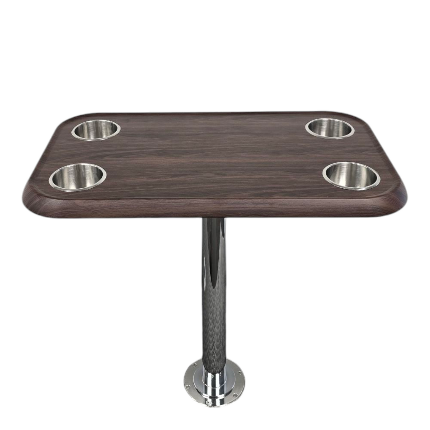 RV Side Tables | RV End Tables - Table Set - 6" Flush Mount Floor Plate / Anti Wobble, Cocktail Design (6 colors)