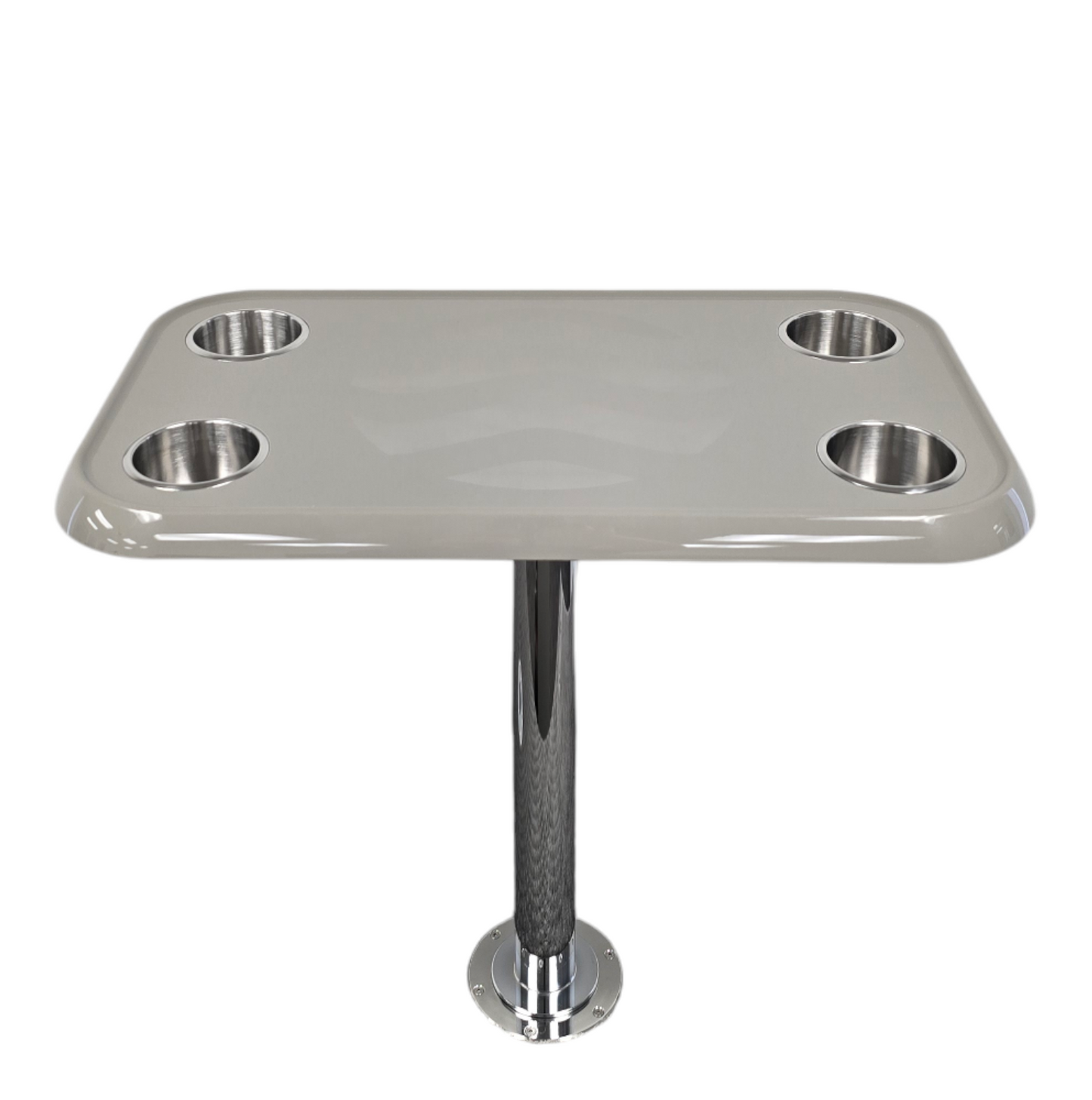 RV Side Tables | RV End Tables - Table Set - 6" Flush Mount Floor Plate / Anti Wobble, Cocktail Design (6 colors)