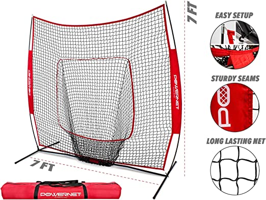 PowerNet 7x7 Baseball Softball Hitting Net