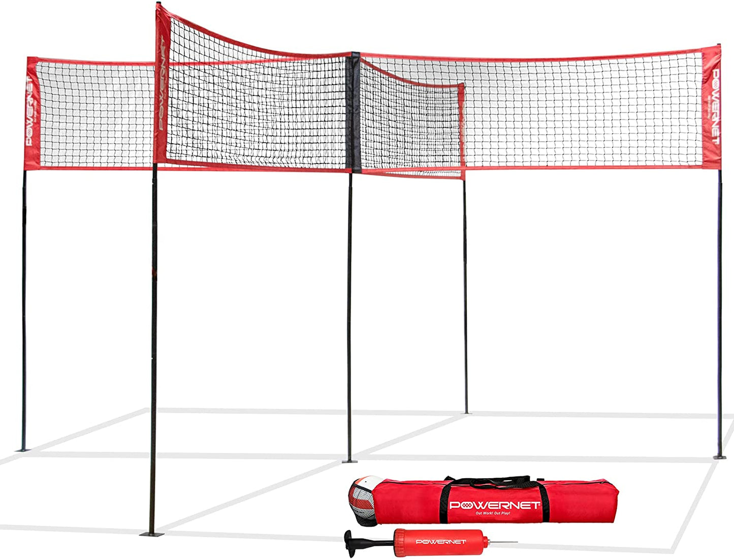 PowerNet Four Square Volleyball Net