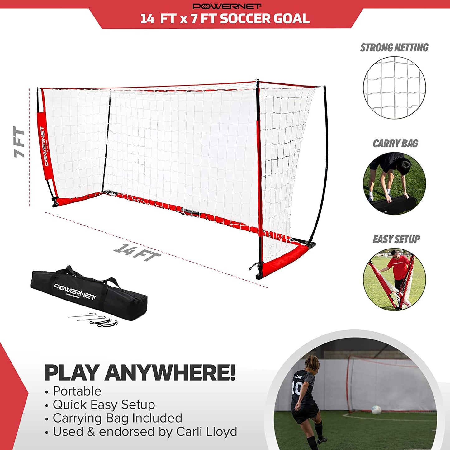 PowerNet Soccer Goal 14x7