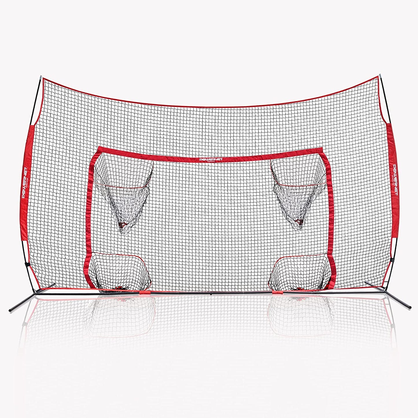 PowerNet Soccer Goal, 16x10 Ft Soccer Training Equipment Combo Barrier Soccer Net