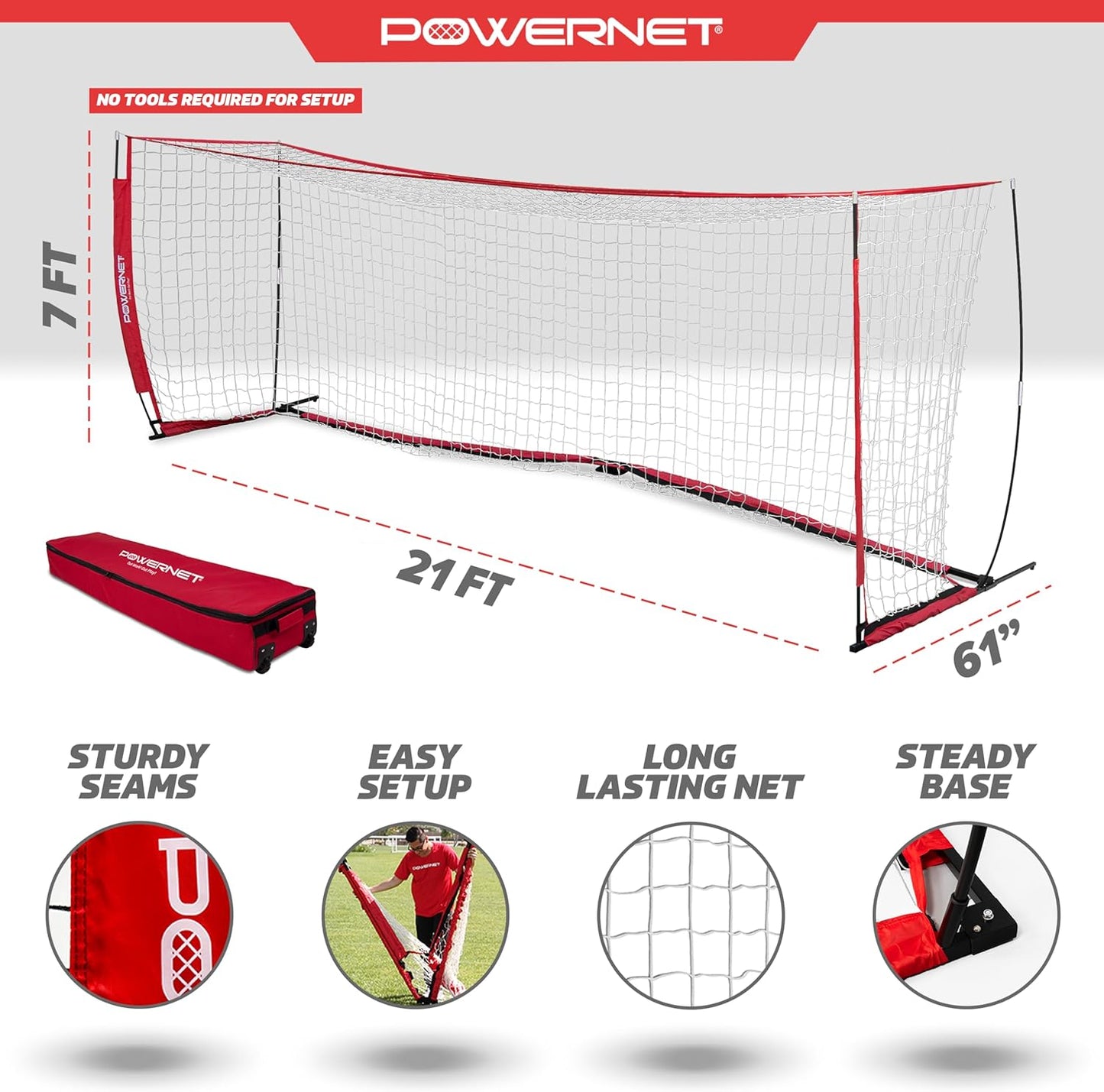 Powernet Soccer Goal 21x7