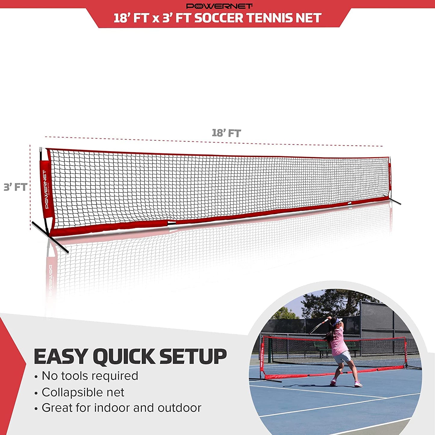 PowerNet Soccer Tennis Net