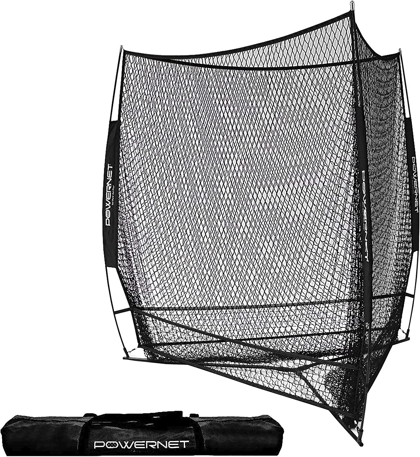 PowerNet Triple Threat Baseball Training Net | 3 Way 7' x 7'