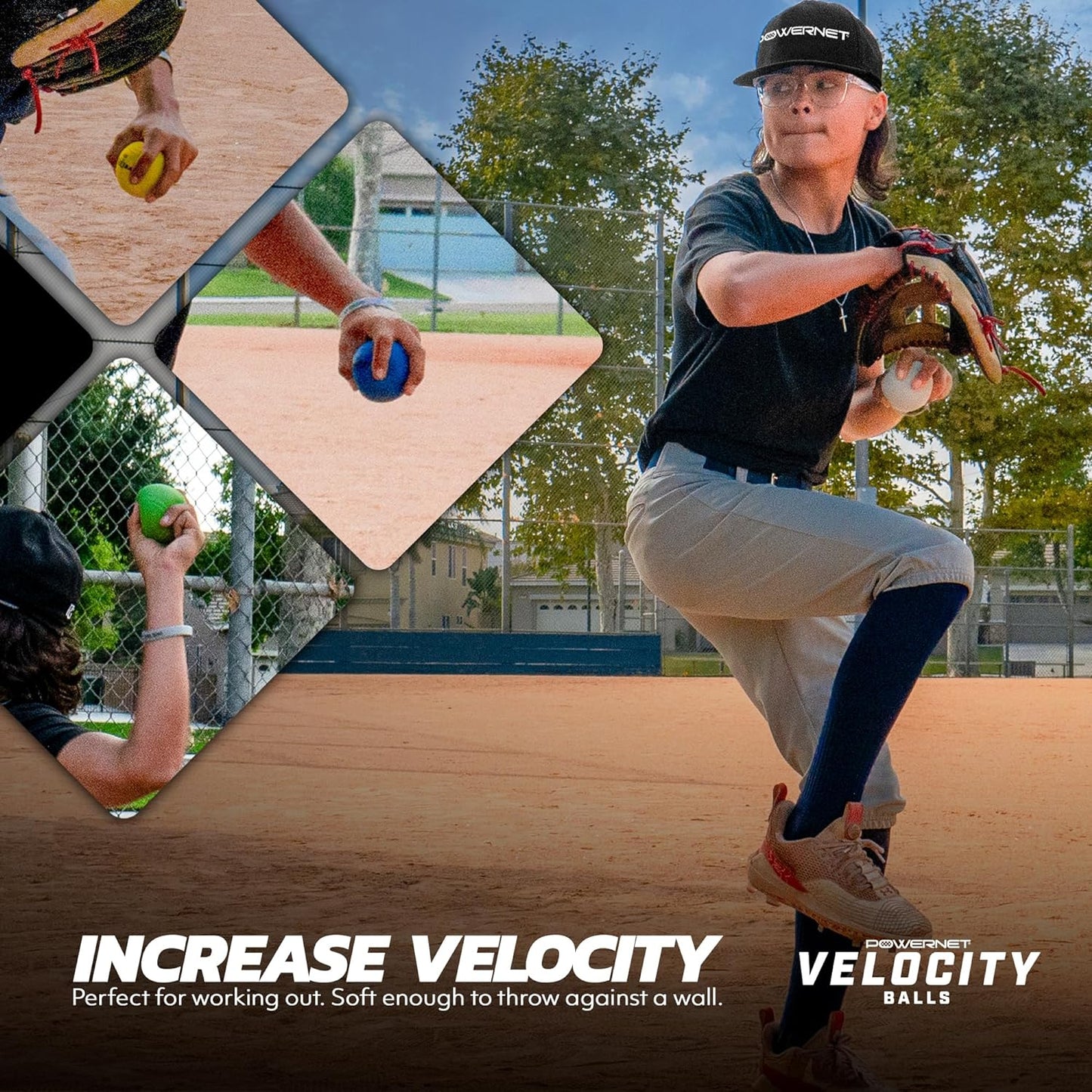 Powernet Velocity Balls 4-Pack for Baseball