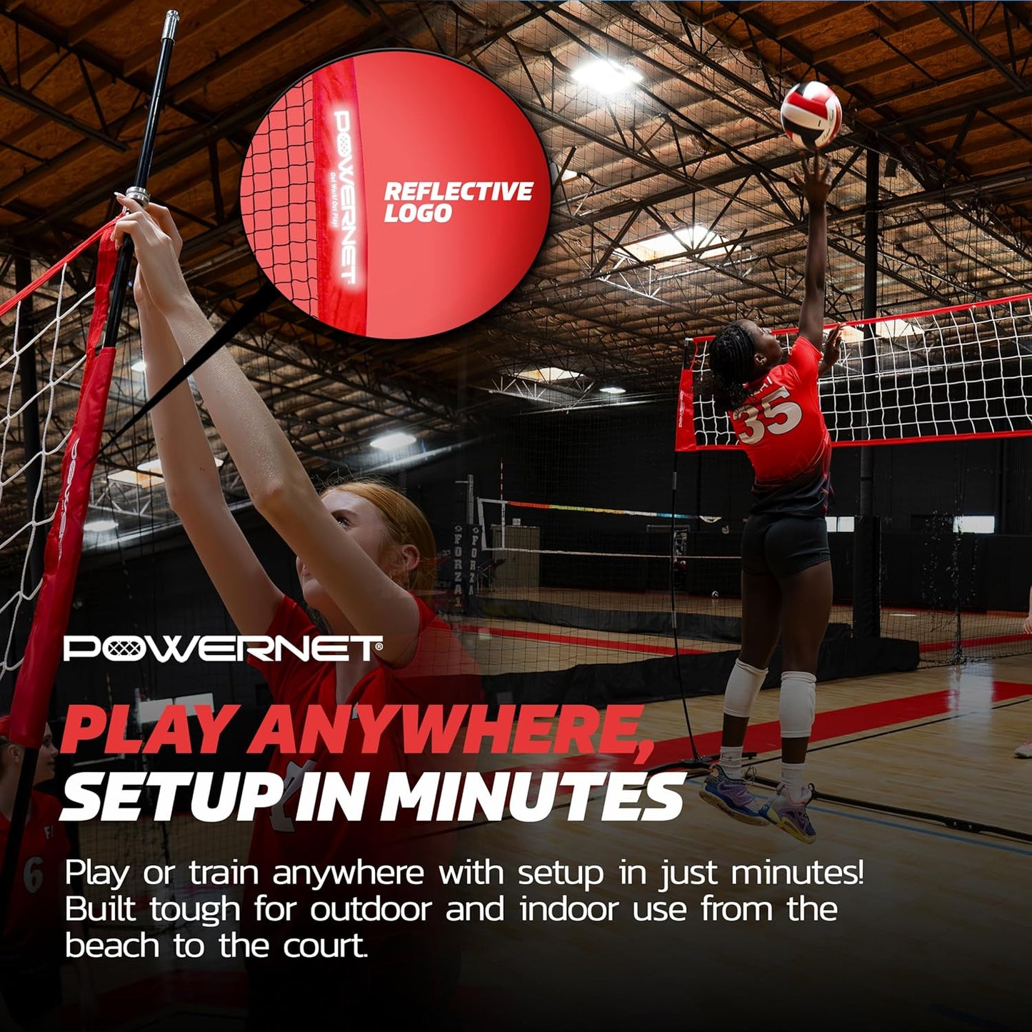 Powernet Volleyball Warm Up Net 20 FT