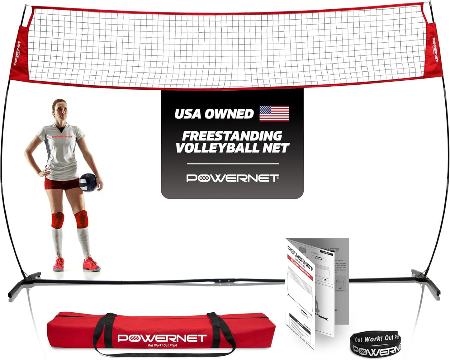 Powernet Volleyball Warm Up Net 20 FT