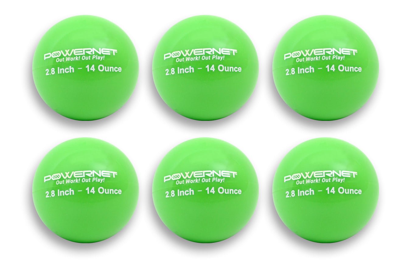 PowerNet Weighted Training Balls 2.8" Baseball 6 Pack