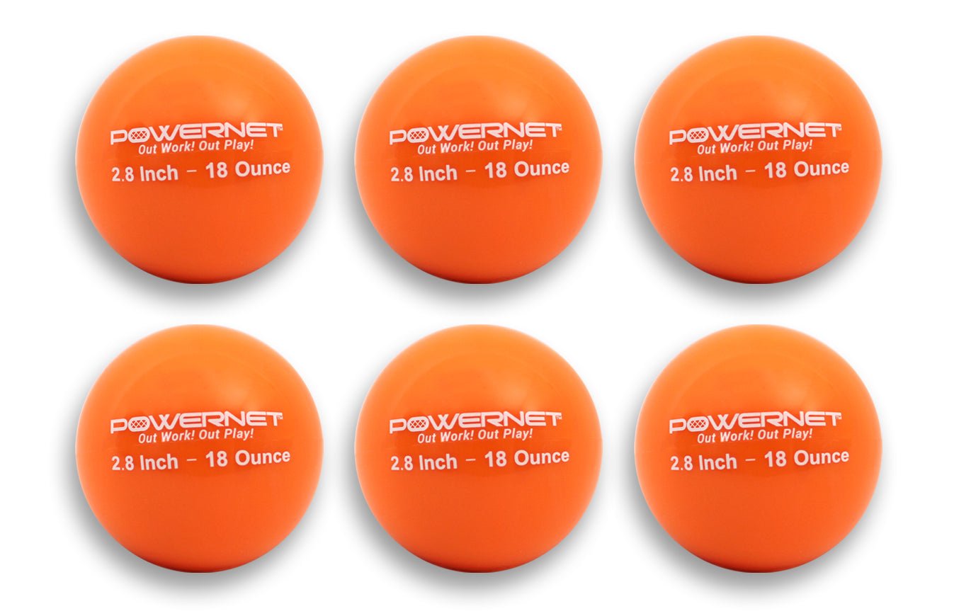 PowerNet Weighted Training Balls 2.8" Baseball 6 Pack