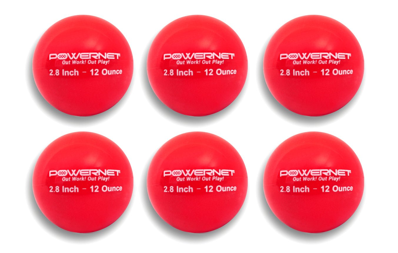 PowerNet Weighted Training Balls 2.8" Baseball 6 Pack