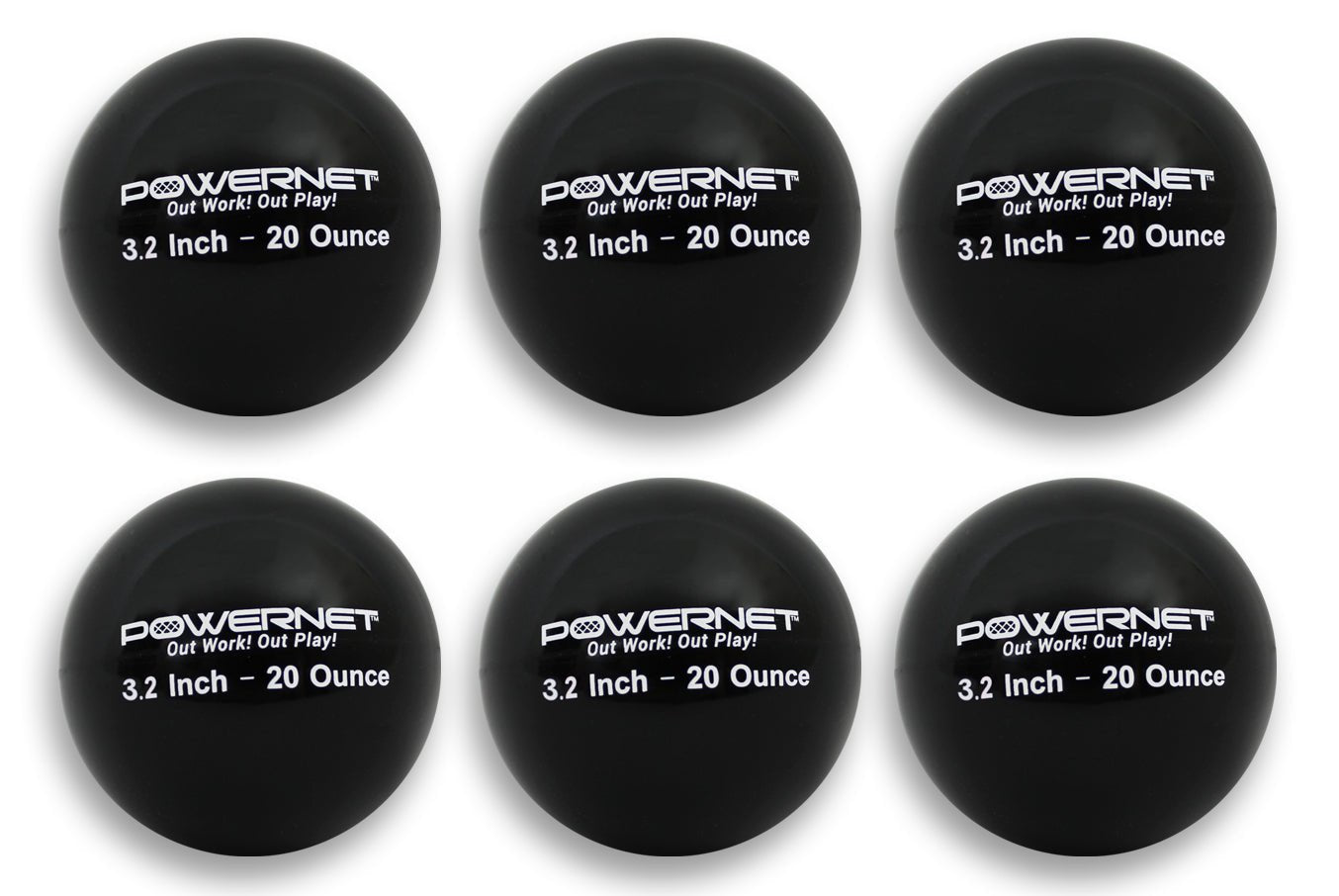 PowerNet Weighted Training Balls 3.2" Softball Size 6 Pack