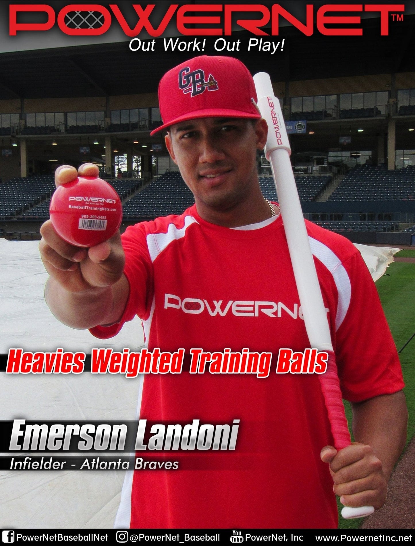 PowerNet Weighted Training Balls 3.2" Softball Size 6 Pack