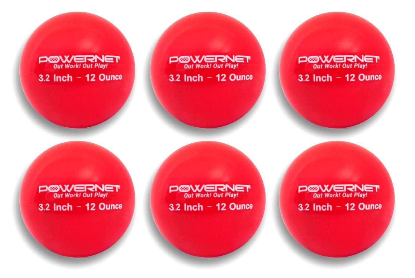 PowerNet Weighted Training Balls 3.2" Softball Size 6 Pack