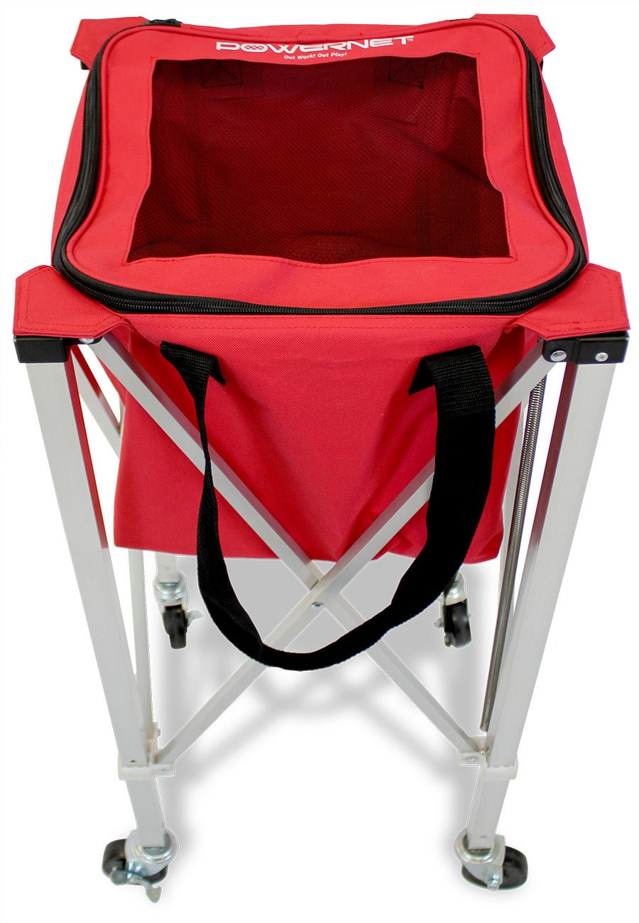 PowerNet Wheeled Ball Caddy Cart for Baseball Softball and Tennis