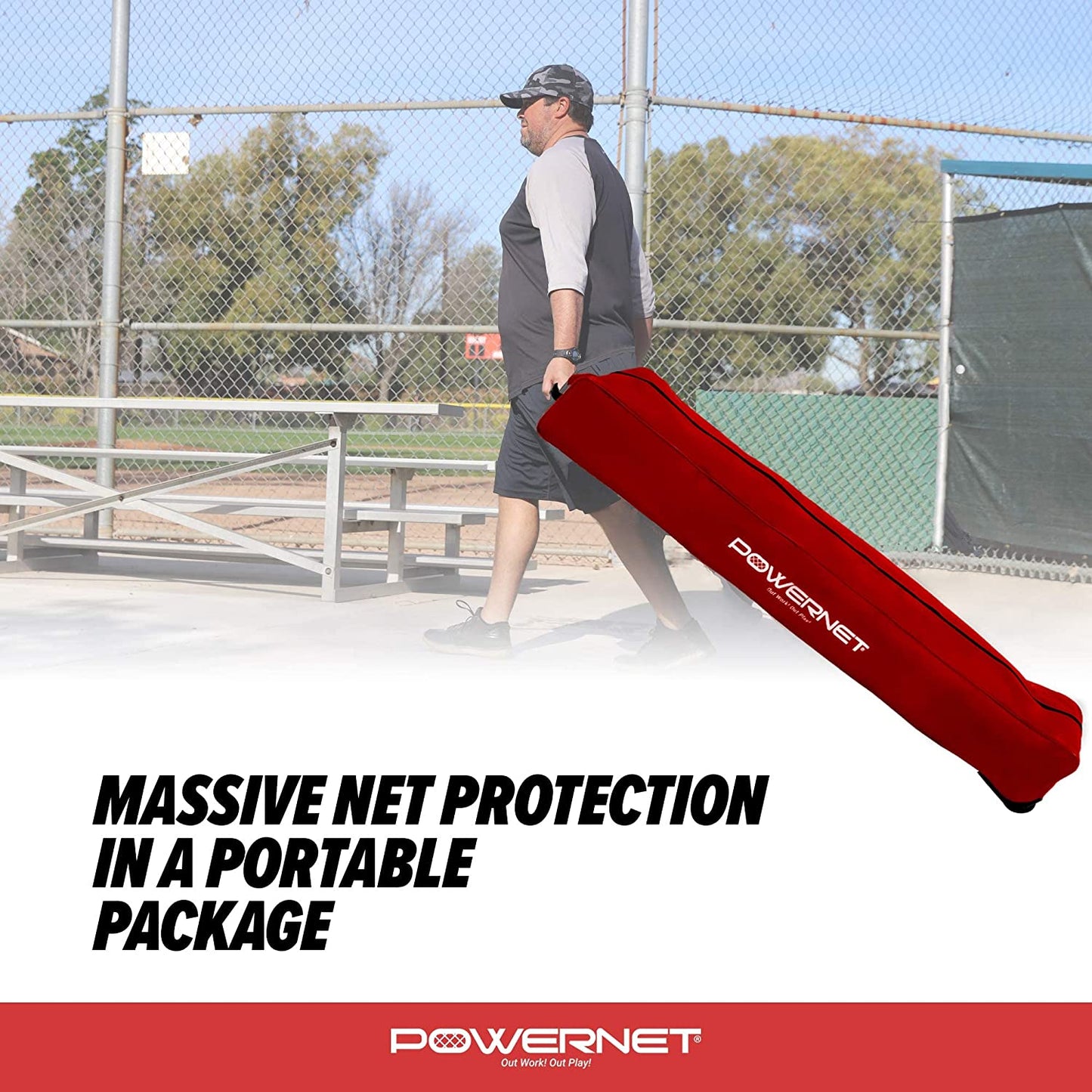 PowerNet XL Sports Barrier Net 21.5 ft x 11.5 ft - 247 SqFt of Protection