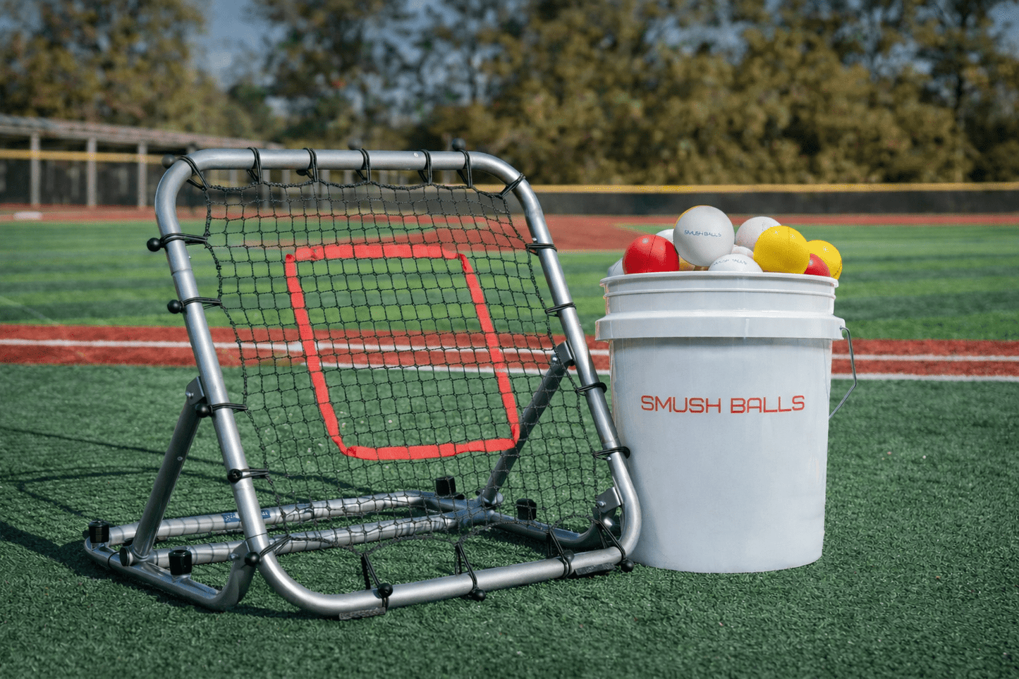 Pro 3 x 3 Rebounder + SMUSHBALLS Fielding Training Package
