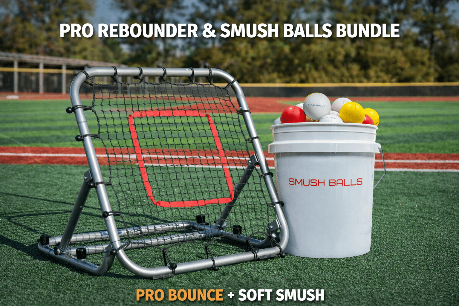 Pro 3 x 3 Rebounder + SMUSHBALLS Fielding Training Package – Pro Rebounders