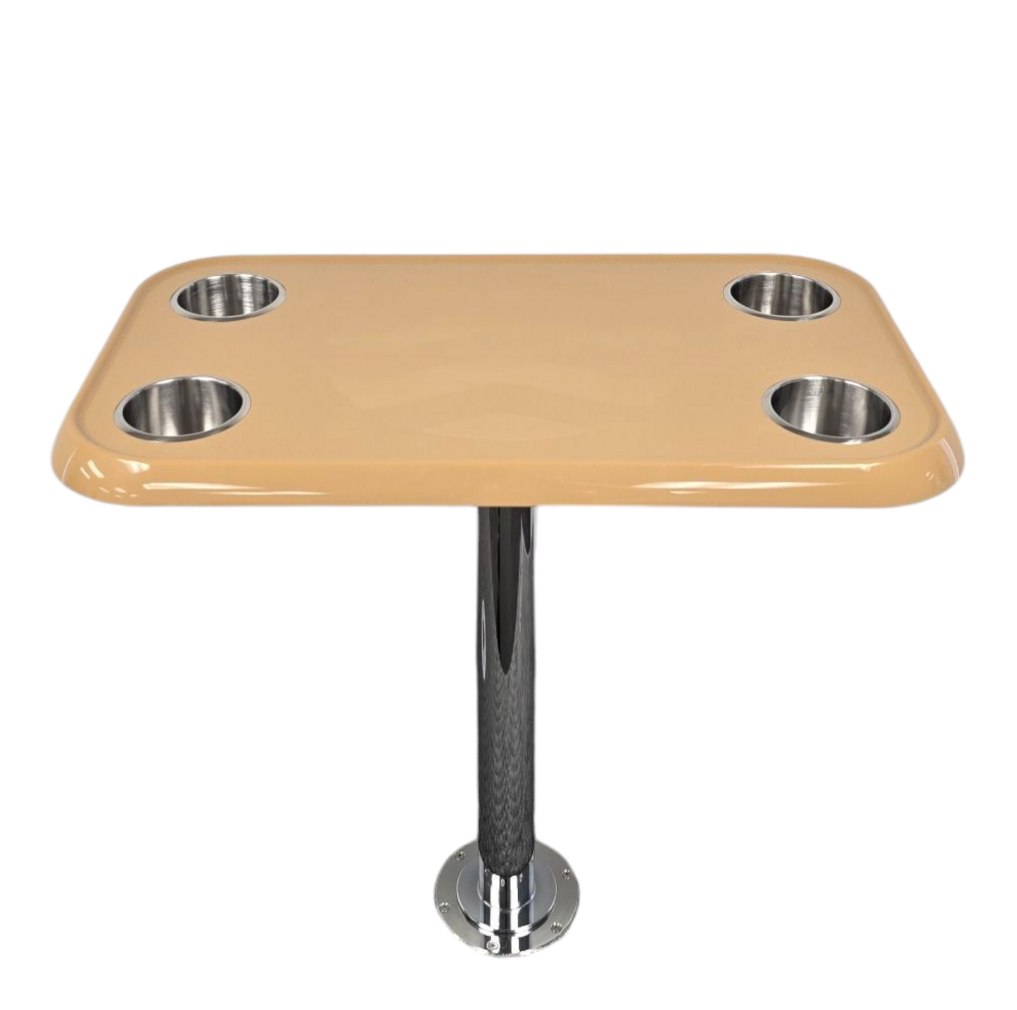 RV Side Tables | RV End Tables - Table Set - 6" Flush Mount Floor Plate / Anti Wobble, Cocktail Design (6 colors)
