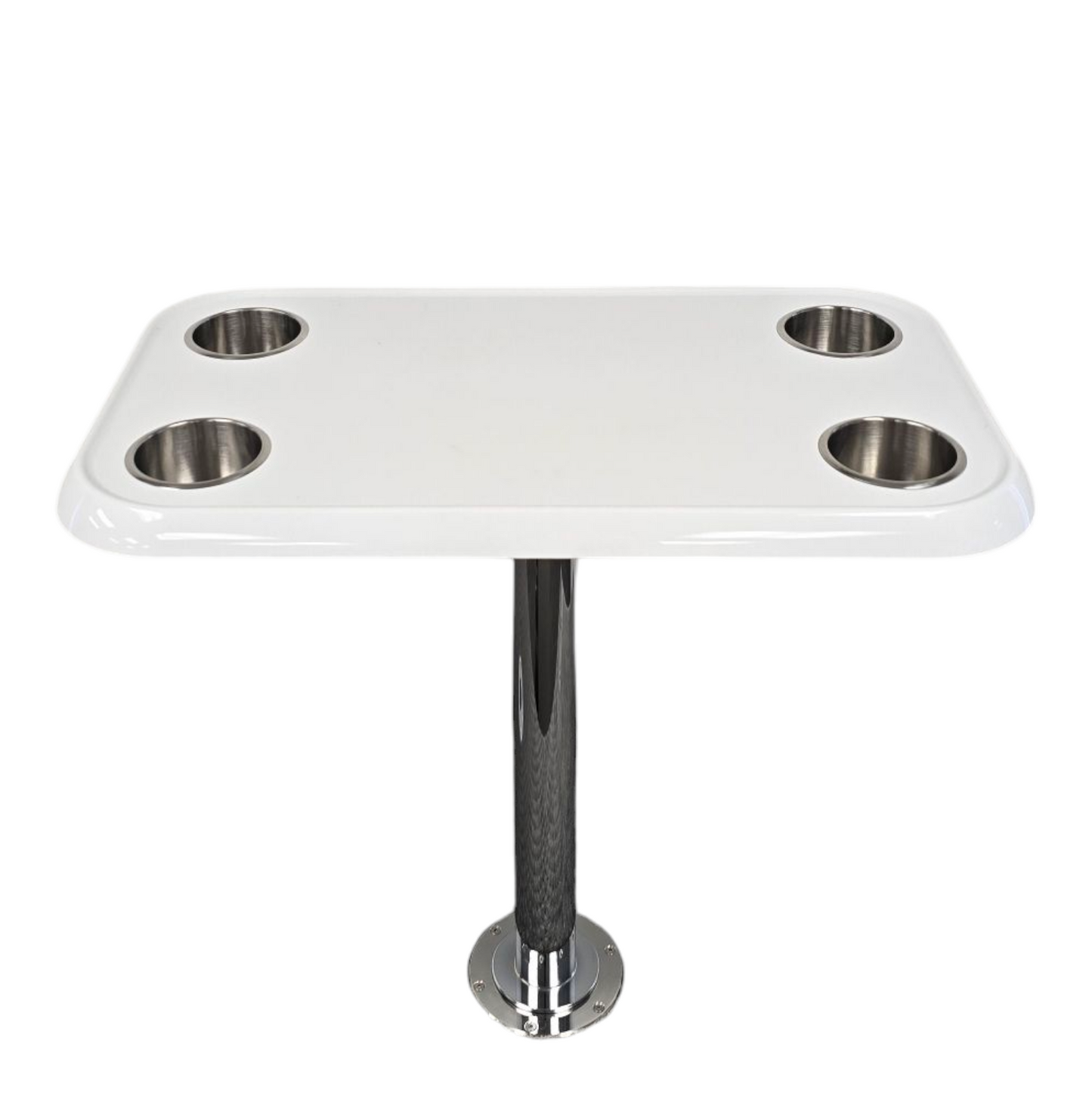 RV Side Tables | RV End Tables - Table Set - 6" Flush Mount Floor Plate / Anti Wobble, Cocktail Design (6 colors)